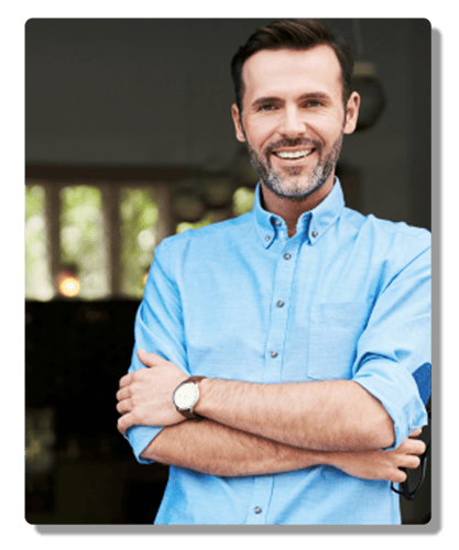 Man leaning on wall